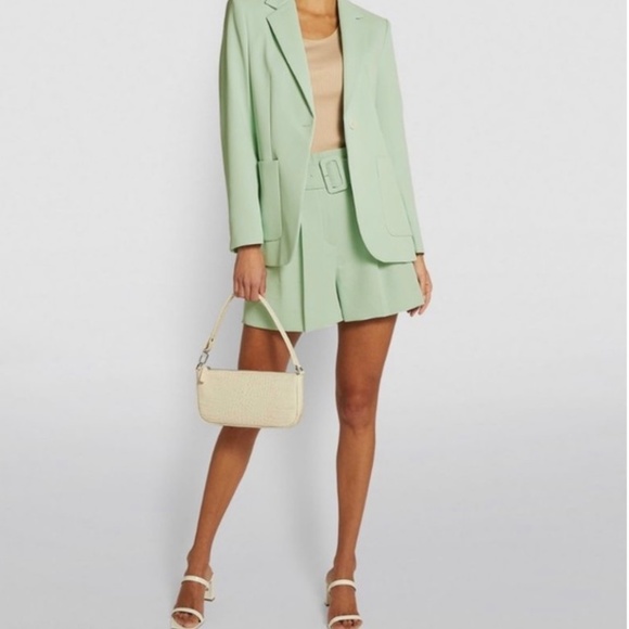 Sandro blazer/shorts set in mint green, size 42 - Picture 1 of 10